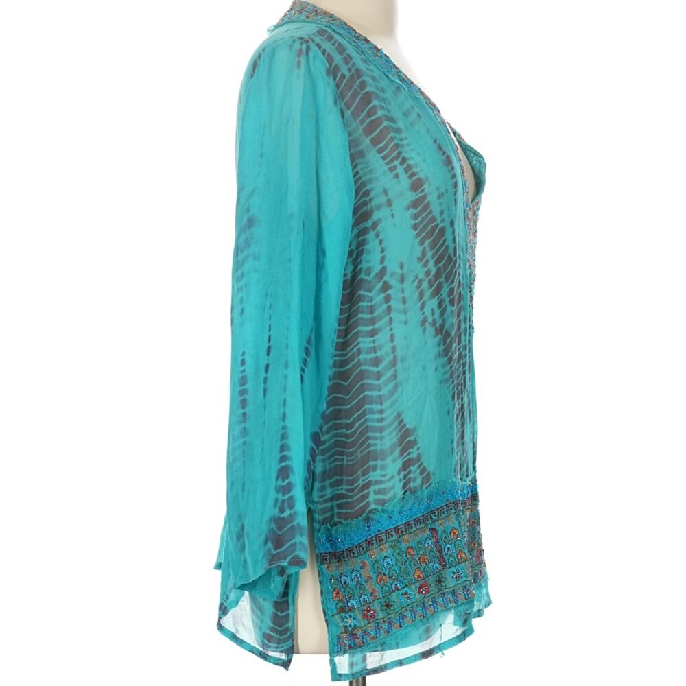 🦋 Chico's - Sheer Beaded Tunic - Picture 4 of 8